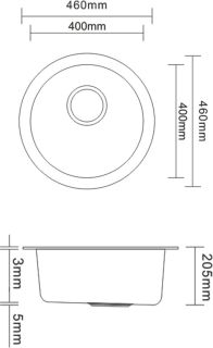 Мойка кухонная Zorg Inox PVD SZR-500 GRAFIT